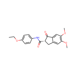 CCOc1ccc(NC(=O)[C@H]2Cc3cc(OC)c(OC)cc3C2=O)cc1 ZINC000473159158