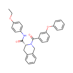 CCOc1ccc(NC(=O)[C@H]2Cc3ccccc3CN2C(=O)c2cccc(Oc3ccccc3)c2)cc1 ZINC000028478304