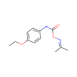 CCOc1ccc(NC(=O)ON=C(C)C)cc1 ZINC000045337253