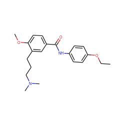 CCOc1ccc(NC(=O)c2ccc(OC)c(CCCN(C)C)c2)cc1 ZINC000013737807