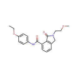 CCOc1ccc(NC(=O)c2cccc3c2C(=O)N(CCOC)C3)cc1 ZINC000005005879