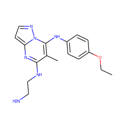 CCOc1ccc(Nc2c(C)c(NCCN)nc3ccnn23)cc1 ZINC000095552213