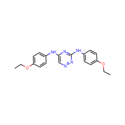 CCOc1ccc(Nc2cnnc(Nc3ccc(OCC)cc3)n2)cc1 ZINC000005009212