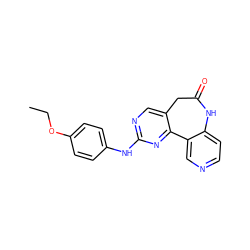 CCOc1ccc(Nc2ncc3c(n2)-c2cnccc2NC(=O)C3)cc1 ZINC000045385961