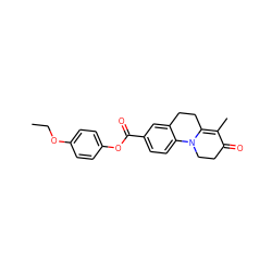 CCOc1ccc(OC(=O)c2ccc3c(c2)CCC2=C(C)C(=O)CCN23)cc1 ZINC000028359119