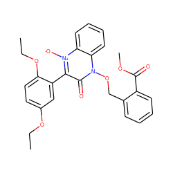 CCOc1ccc(OCC)c(-c2c(=O)n(OCc3ccccc3C(=O)OC)c3ccccc3[n+]2[O-])c1 ZINC000001127143