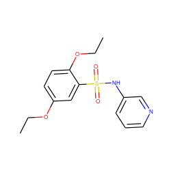 CCOc1ccc(OCC)c(S(=O)(=O)Nc2cccnc2)c1 ZINC000000469277