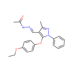 CCOc1ccc(Oc2c(/C=N/NC(C)=O)c(C)nn2-c2ccccc2)cc1 ZINC000002646716