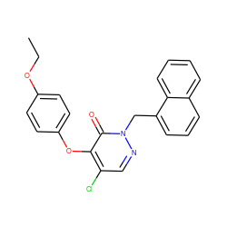 CCOc1ccc(Oc2c(Cl)cnn(Cc3cccc4ccccc34)c2=O)cc1 ZINC000095594161