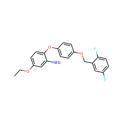 CCOc1ccc(Oc2ccc(OCc3cc(F)ccc3F)cc2)c(N)c1 ZINC000001489997