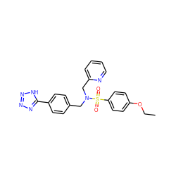 CCOc1ccc(S(=O)(=O)N(Cc2ccc(-c3nnn[nH]3)cc2)Cc2ccccn2)cc1 ZINC000049037454