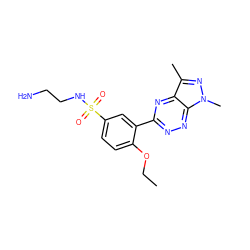 CCOc1ccc(S(=O)(=O)NCCN)cc1-c1nnc2c(n1)c(C)nn2C ZINC000169340984