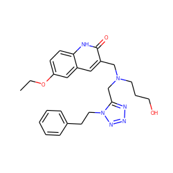 CCOc1ccc2[nH]c(=O)c(CN(CCCO)Cc3nnnn3CCc3ccccc3)cc2c1 ZINC000057643141