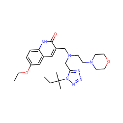 CCOc1ccc2[nH]c(=O)c(CN(CCN3CCOCC3)Cc3nnnn3C(C)(C)CC)cc2c1 ZINC000020081858