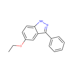 CCOc1ccc2[nH]nc(-c3ccccc3)c2c1 ZINC000096270038