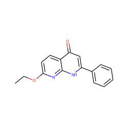 CCOc1ccc2c(=O)cc(-c3ccccc3)[nH]c2n1 ZINC000013579528