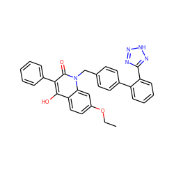 CCOc1ccc2c(O)c(-c3ccccc3)c(=O)n(Cc3ccc(-c4ccccc4-c4nn[nH]n4)cc3)c2c1 ZINC000101181029