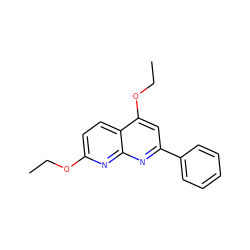 CCOc1ccc2c(OCC)cc(-c3ccccc3)nc2n1 ZINC000013579563