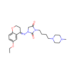 CCOc1ccc2c(c1)/C(=N/N1CC(=O)N(CCCCN3CCN(C)CC3)C1=O)CCO2 ZINC000040409142