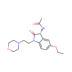 CCOc1ccc2c(c1)[C@@H](NC(C)=O)C(=O)N2CCN1CCOCC1 ZINC000006758259