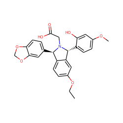 CCOc1ccc2c(c1)[C@@H](c1ccc(OC)cc1O)N(CC(=O)O)[C@@H]2c1ccc2c(c1)OCO2 ZINC000029468454