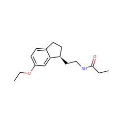 CCOc1ccc2c(c1)[C@H](CCNC(=O)CC)CC2 ZINC000013491259