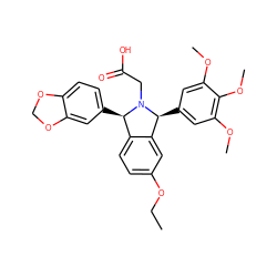 CCOc1ccc2c(c1)[C@H](c1cc(OC)c(OC)c(OC)c1)N(CC(=O)O)[C@@H]2c1ccc2c(c1)OCO2 ZINC000029473590