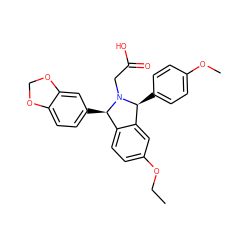 CCOc1ccc2c(c1)[C@H](c1ccc(OC)cc1)N(CC(=O)O)[C@@H]2c1ccc2c(c1)OCO2 ZINC000029466738