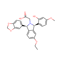 CCOc1ccc2c(c1)[C@H](c1ccc(OC)cc1O)N(CC(=O)O)[C@@H]2c1ccc2c(c1)OCO2 ZINC000029467966