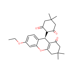 CCOc1ccc2c(c1)OC1=C(C(=O)CC(C)(C)C1)[C@@H]2C1C(=O)CC(C)(C)CC1=O ZINC000087672123