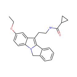 CCOc1ccc2c(c1)c(CCNC(=O)C1CC1)c1n2Cc2ccccc2-1 ZINC000013494171