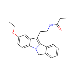 CCOc1ccc2c(c1)c(CCNC(=O)CC)c1n2Cc2ccccc2-1 ZINC000013494148