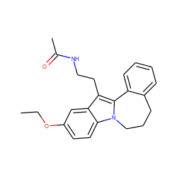 CCOc1ccc2c(c1)c(CCNC(C)=O)c1n2CCCc2ccccc2-1 ZINC000013494184