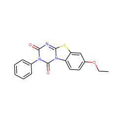 CCOc1ccc2c(c1)sc1nc(=O)n(-c3ccccc3)c(=O)n12 ZINC000000100124