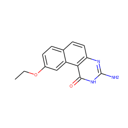 CCOc1ccc2ccc3nc(N)[nH]c(=O)c3c2c1 ZINC000013832397