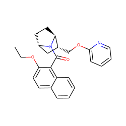 CCOc1ccc2ccccc2c1C(=O)N1[C@H]2CC[C@H]1[C@H](COc1ccccn1)C2 ZINC000226051634