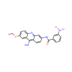 CCOc1ccc2nc3cc(NC(=O)c4cccc([N+](=O)[O-])c4)ccc3c(N)c2c1 ZINC001772582573