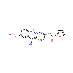 CCOc1ccc2nc3cc(NC(=O)c4ccco4)ccc3c(N)c2c1 ZINC000004155018