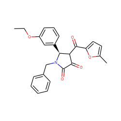 CCOc1cccc([C@H]2C(C(=O)c3ccc(C)o3)C(=O)C(=O)N2Cc2ccccc2)c1 ZINC000001019958