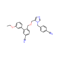 CCOc1cccc(-c2cc(C#N)ccc2COCc2cncn2Cc2ccc(C#N)cc2)c1 ZINC000028383384