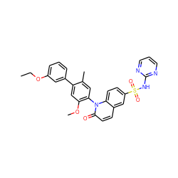 CCOc1cccc(-c2cc(OC)c(-n3c(=O)ccc4cc(S(=O)(=O)Nc5ncccn5)ccc43)cc2C)c1 ZINC001772605941