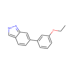 CCOc1cccc(-c2ccc3c[nH]nc3c2)c1 ZINC001240557504