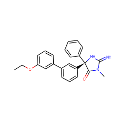 CCOc1cccc(-c2cccc([C@@]3(c4ccccc4)NC(=N)N(C)C3=O)c2)c1 ZINC000084604227