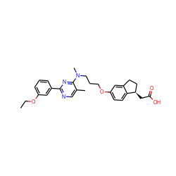 CCOc1cccc(-c2ncc(C)c(N(C)CCCOc3ccc4c(c3)CC[C@H]4CC(=O)O)n2)c1 ZINC000028891551