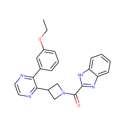 CCOc1cccc(-c2nccnc2C2CN(C(=O)c3nc4ccccc4[nH]3)C2)c1 ZINC000140192912