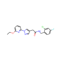 CCOc1cccc(-n2cc(CC(=O)NCc3ccc(F)cc3Cl)cn2)n1 ZINC000095565372