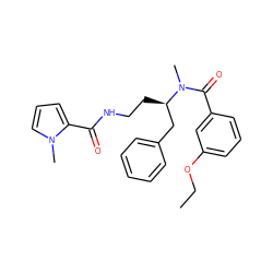 CCOc1cccc(C(=O)N(C)[C@H](CCNC(=O)c2cccn2C)Cc2ccccc2)c1 ZINC000068244190