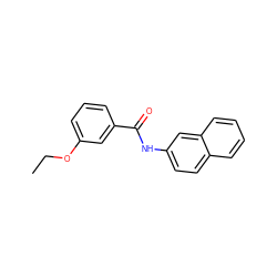 CCOc1cccc(C(=O)Nc2ccc3ccccc3c2)c1 ZINC000000444376