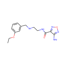 CCOc1cccc(CNCCNC(=O)c2nonc2N)c1 ZINC000002181777