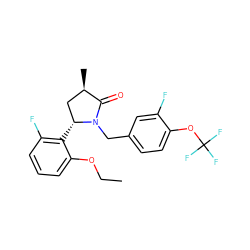 CCOc1cccc(F)c1[C@@H]1C[C@@H](C)C(=O)N1Cc1ccc(OC(F)(F)F)c(F)c1 ZINC000167363261